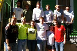 Contributed photo: Students work together to rebuild houses in New Orleans over Thanksgiving break.